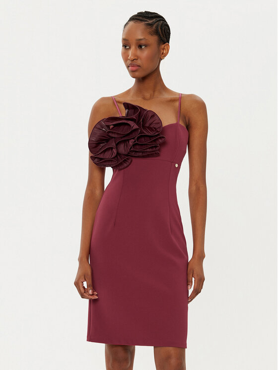 Rinascimento Rinascimento Coctailkleid CFC0121697003 Dunkelrot Regular Fit
