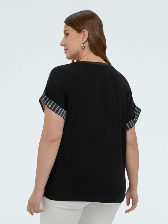 Fiorella Rubino Fiorella Rubino T-shirt G04WL008933N0Z3 Nero Regular Fit
