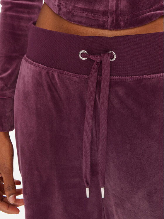 Juicy Couture Juicy Couture Spodnji del trenirke Jerry Cross JCBBJ224833 Bordo rdeča Wide Leg