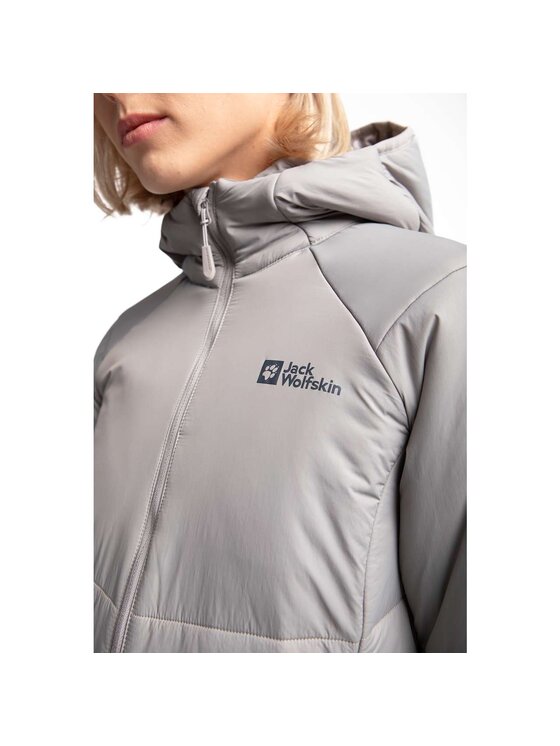 Jack Wolfskin Jack Wolfskin Kurtka zimowa BERGLAND INS HOODY W 1207221_2174 Szary Classic Fit