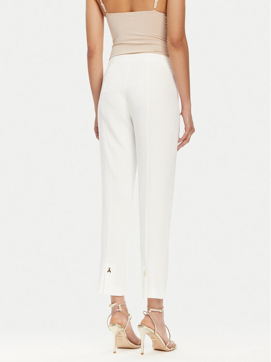 Patrizia Pepe Patrizia Pepe Штани з тканини 2P1683 A411 Білий Regular Fit