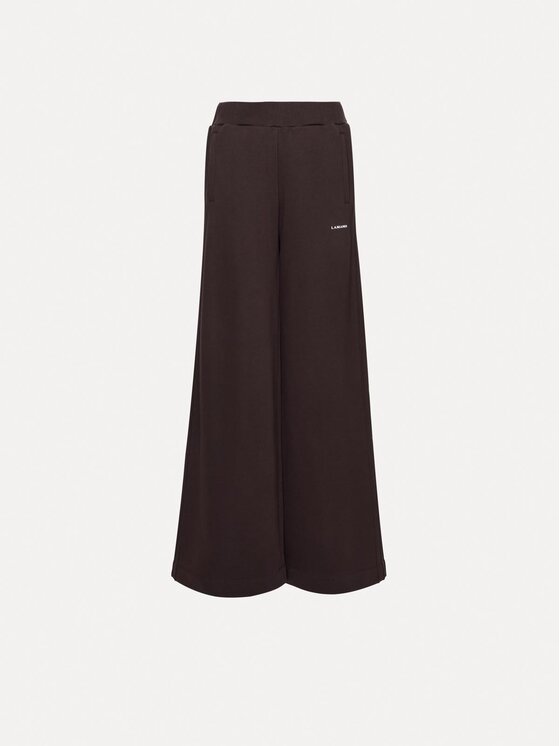 La Mania La Mania Teplákové nohavice TUCK Hnedá Basic Fit