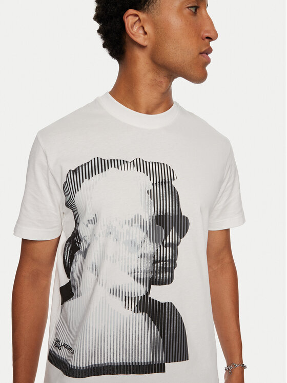 Karl Lagerfeld Jeans Karl Lagerfeld Jeans T-Shirt 246D1705 Biały Regular Fit