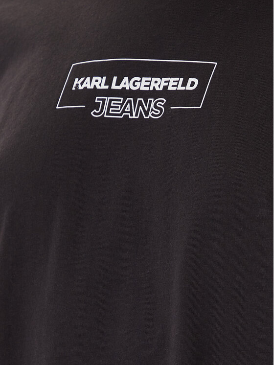 Karl Lagerfeld Jeans Karl Lagerfeld Jeans Majica A4W17003 Črna Relaxed Fit