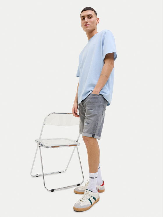 Jack & Jones Jack & Jones Džínsové šortky Rick 12269503 Sivá Regular Fit