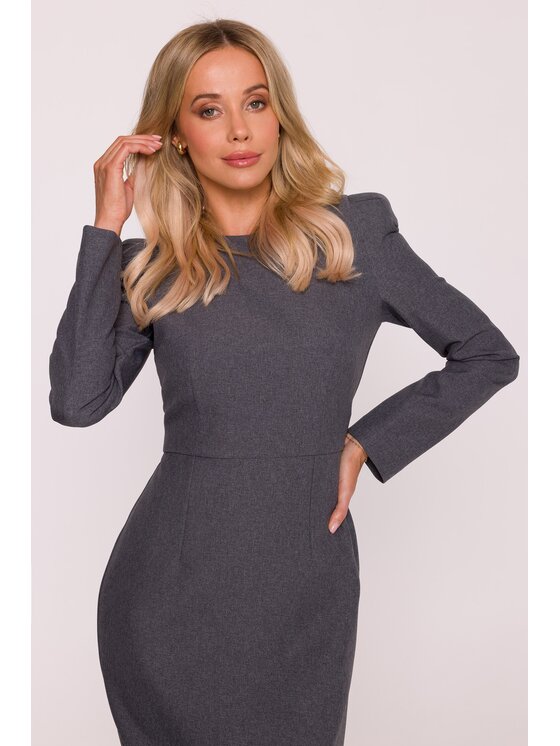 Stylove Stylove Sukienka wieczorowa S412 Szary A-Line Fit