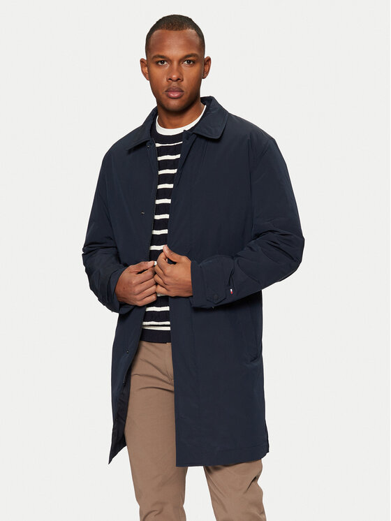 Tommy Hilfiger Tommy Hilfiger Kabát pro přechodné období MW0MW37651 Tmavomodrá Regular Fit