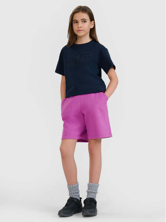 4F 4F Szorty sportowe BASIC+ Fioletowy Oversize