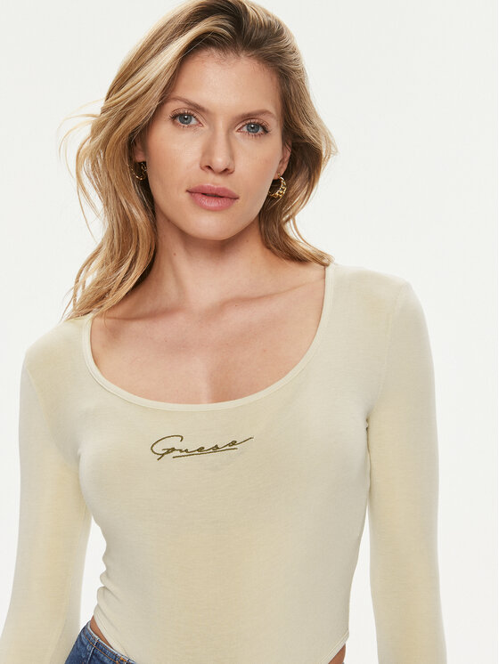Guess Guess Body Allycia V4RP05 KC2V0 Beżowy Slim Fit