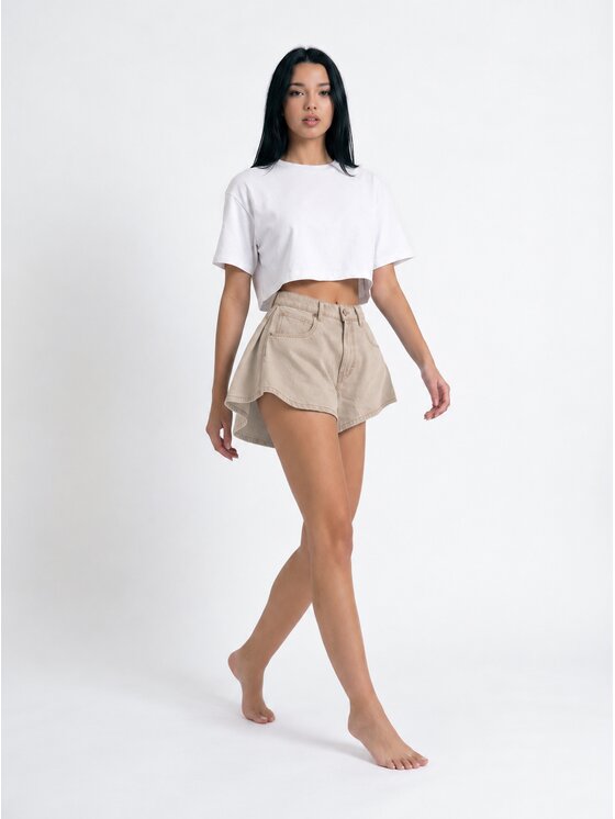 MissDenim MissDenim Szorty jeansowe Skorts Brązowy jasny Regular Fit