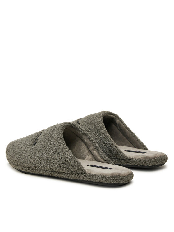 Tommy Hilfiger Tommy Hilfiger Παντόφλες Σπιτιού Warm Curly House Shoe FM0FM05226 Γκρι