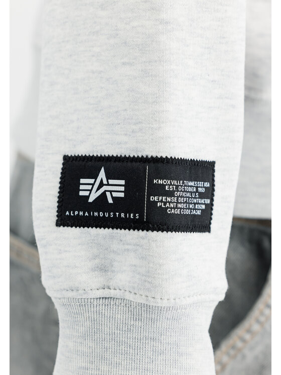 Alpha Industries Alpha Industries Bluza Label Backprint Hoodie Szary Regular Fit