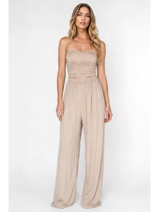 MissDenim MissDenim Kuloty Cullot Pants Beżowy Loose Fit
