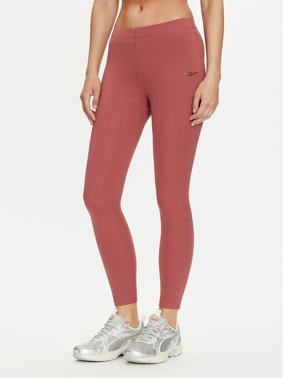 Reebok Legingi Yoga Peached 7/8 Tight 100037475 Bordo Slim Fit