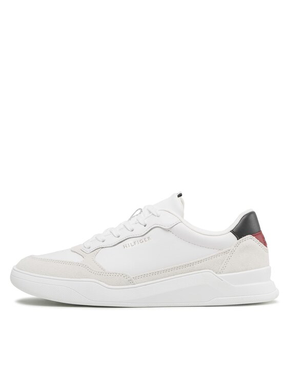 Tommy Hilfiger Tommy Hilfiger Сникърси Elevated Cupsole Leather Mix FM0FM04358 Бял