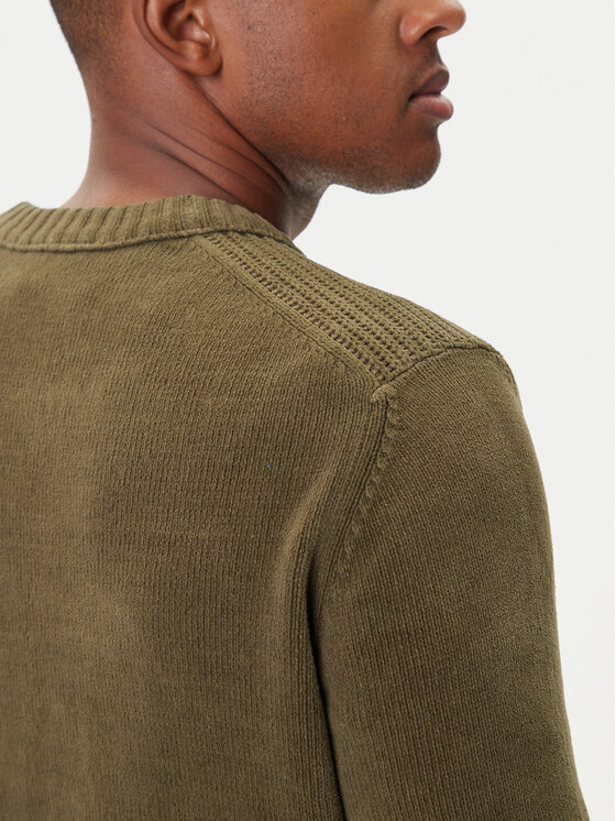 Aeronautica Militare Aeronautica Militare Sweter 252MA1573UL00539 Zielony Regular Fit