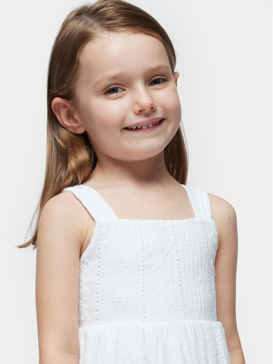 Mayoral Mayoral Літня сукня 3950 Білий Regular Fit
