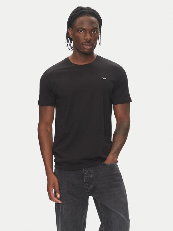 Emporio Armani Tričko EM000574 AF12331 UC001 Čierna Regular Fit