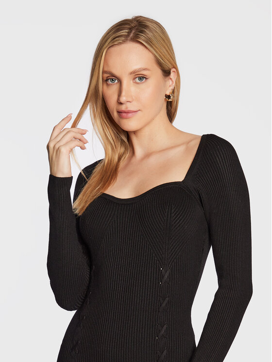 Guess Guess Vestito di maglia Bodycon W2BK55 Z2YJ2 Nero Slim Fit