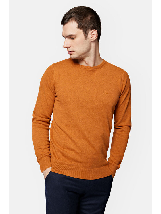 Lancerto Lancerto Sweter Tony SW073223000081 Pomarańczowy Regular Fit