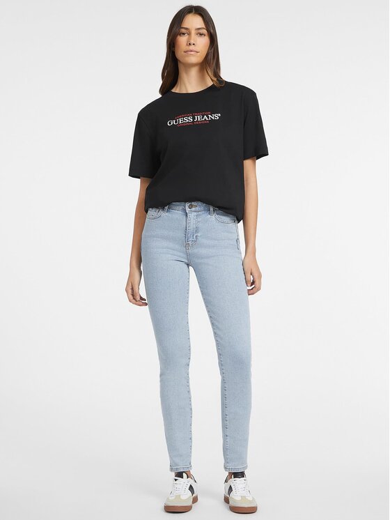 Guess Jeans Guess Jeans T-Shirt 165649 Czarny Classic Fit