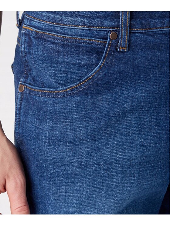 Wrangler Wrangler Jeansy River Niebieski Tapered Fit