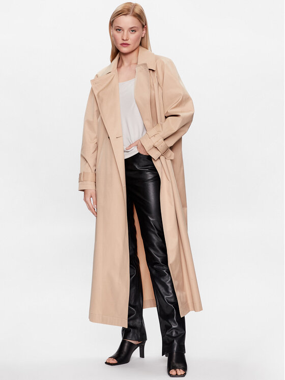 Calvin Klein Calvin Klein Trencz K20K205498 Beżowy Regular Fit