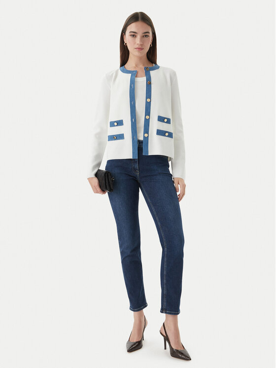 Luisa Spagnoli Luisa Spagnoli Kardigán Capotreno 100363 Biela Regular Fit