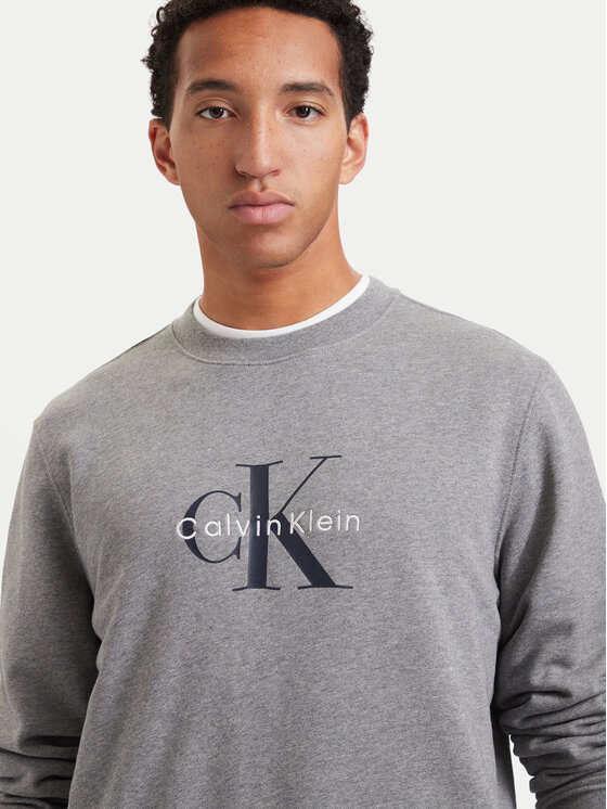 Calvin Klein Jeans Calvin Klein Jeans Majica dugih rukava LV04RG278G Tamno siva Regular Fit