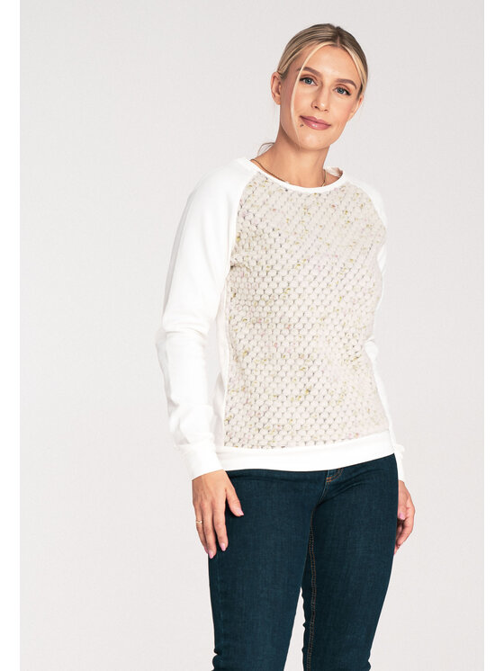 FIGL FIGL Bluza M1046 Biały Regular Fit
