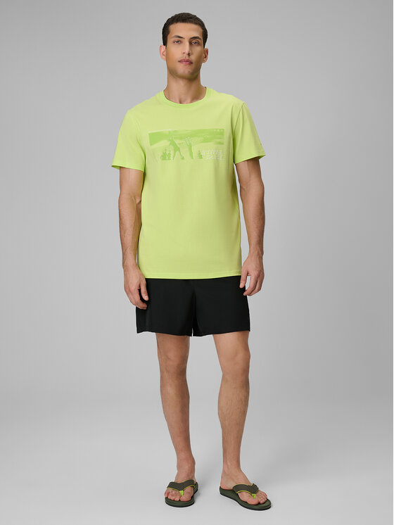 4F 4F T-Shirt BEACHWEAR Zielony jasny Regular Fit