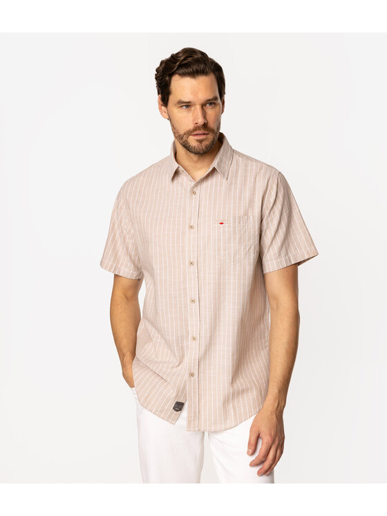 Lee Cooper Lee Cooper Koszula WILL2 1135 Beżowy Regular Fit