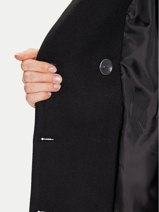 Rinascimento Rinascimento Вовняне пальто CFC0126118003 Чорний Regular Fit