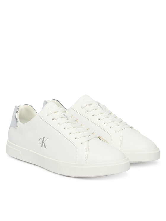 Calvin Klein Calvin Klein Laisvalaikio batai Low Pro Cups Laceup Lth Met HW0HW02846 Balta