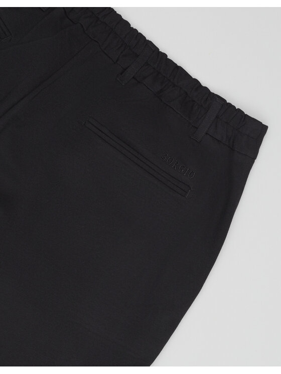 Borgio Borgio Spodnie materiałowe prossedi Czarny Slim Fit