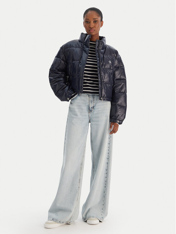 Calvin Klein Jeans Calvin Klein Jeans Télikabát Shine Crop LV047D504G Sötétkék Regular Fit