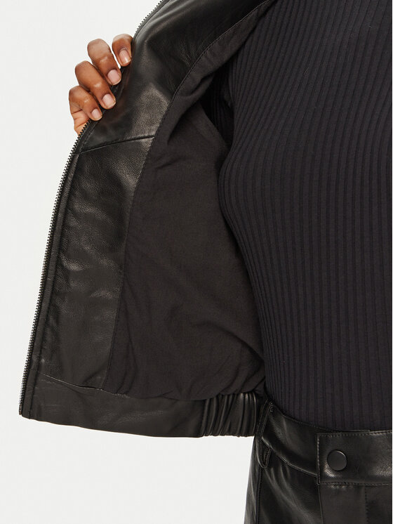 Serge Pariente Serge Pariente Giacca di pelle Audrey Nero Relaxed Fit