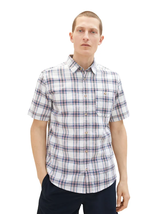 Tom Tailor Hemd 1034902 Weiß Regular Fit