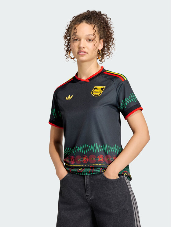 adidas adidas Koszulka techniczna Jamaica 26 x Bob Marley Away Jersey Czarny Regular Fit