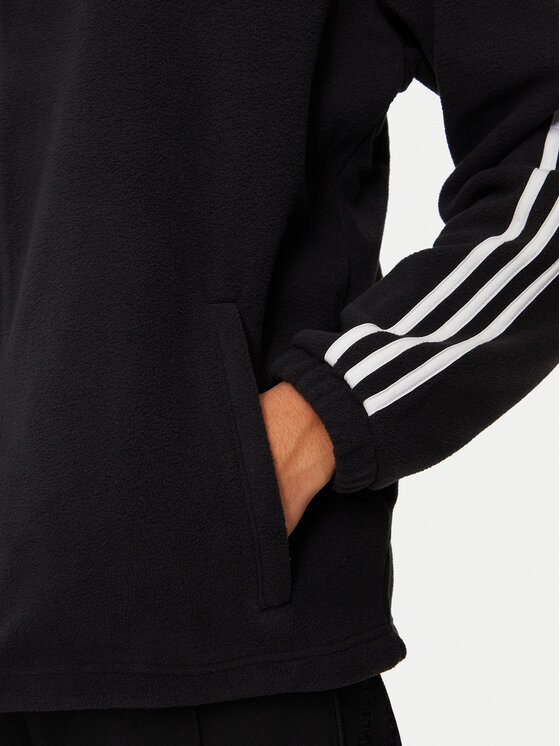 adidas adidas Mikina adicolor 3-Stripes Teddy IZ4802 Černá Regular Fit