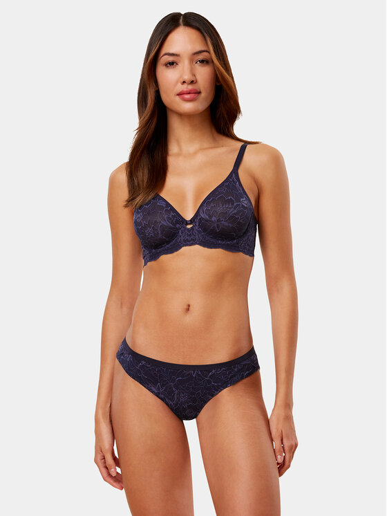 Triumph Brazīļu stila biksītes Amourette Charm T Brazilian01 10214456 Tumši zils