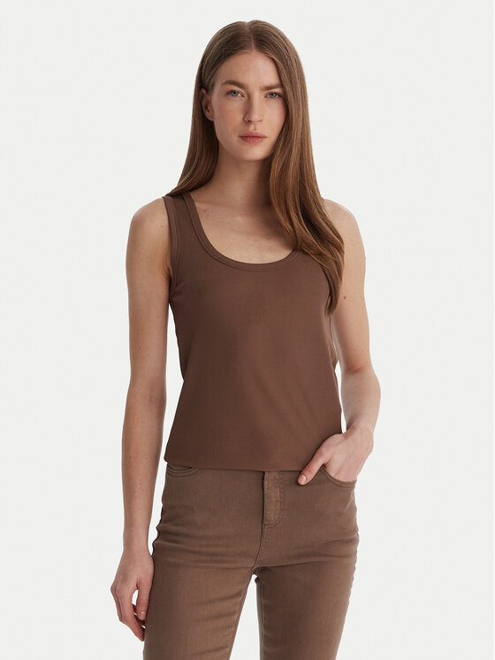 Marella Marella Top Orata 2613941015 Hnědá Slim Fit