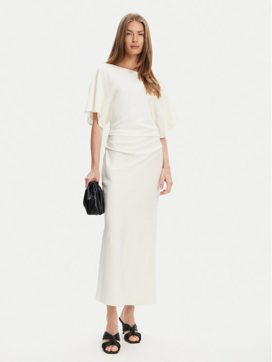 STAUD STAUD Kokteilinė suknelė Amelie R25S2120TP Écru Slim Fit