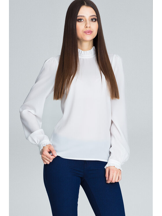 FIGL FIGL Blúzka M595 Écru Regular Fit