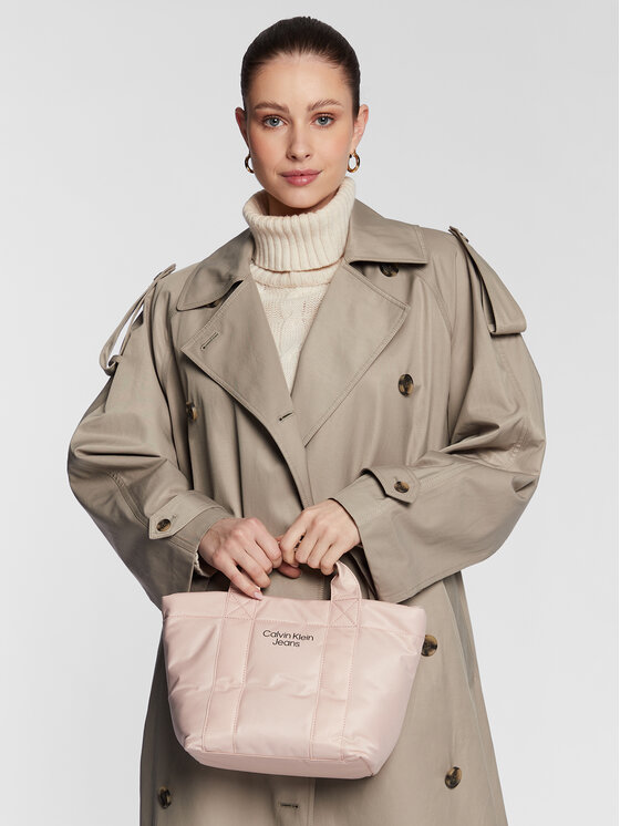 Calvin Klein Jeans Calvin Klein Jeans Дамска чанта Quilted Tote Bag IU0IU00310 Розов