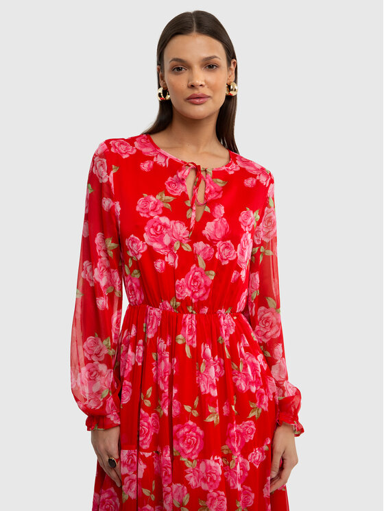 BIG STAR BIG STAR Sukienka codzienna MALINI Czerwony Basic Fit