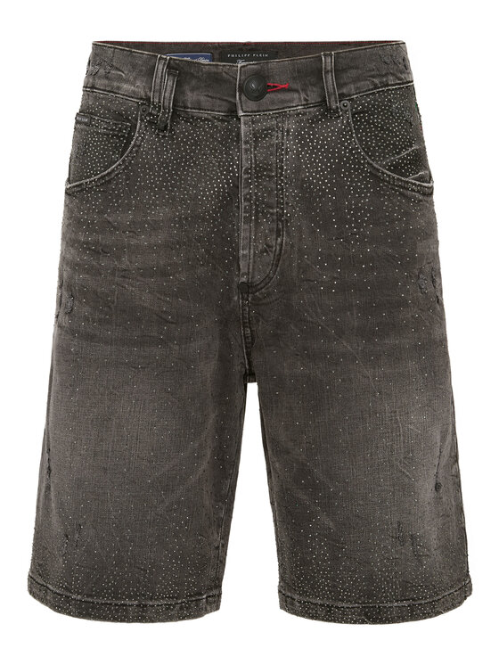 PHILIPP PLEIN PHILIPP PLEIN Džínové šortky 25431 Šedá Regular Fit