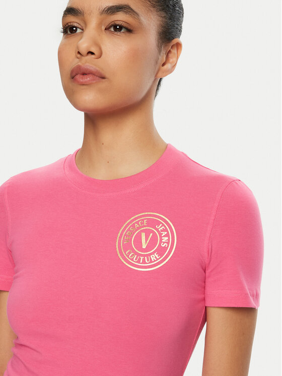 Versace Jeans Couture Versace Jeans Couture T-Shirt 78HAHT00 Ροζ Regular Fit