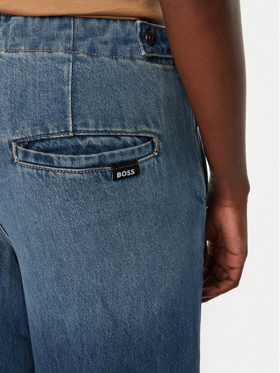 BOSS BOSS Jeans hlače Zehyrus 50528820 Modra Wide Leg