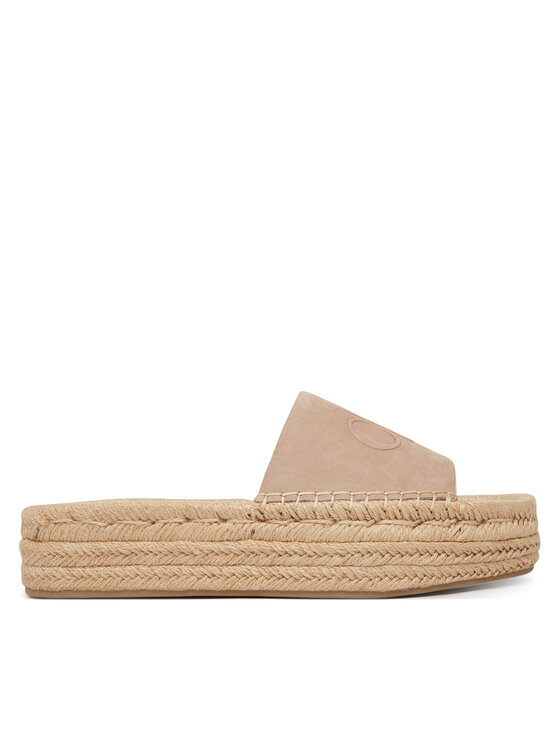 Calvin Klein Calvin Klein Espadrilles Flatf Espa Mule Nub Mg HW0HW02890 Bēšs